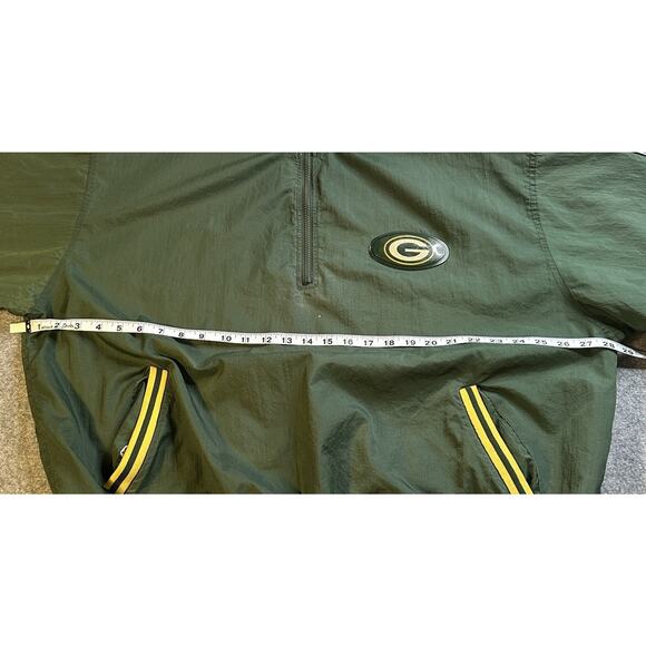 Vintage Green Bay Packers Pro Player 1/4 Zip Pullover Jacket Men's XL Green - Picture 4 of 13